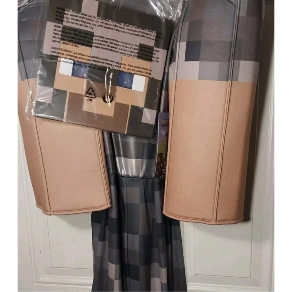 New! Minecraft Steve Netherite‎ Armor Child Costume Small (4-6) Disguise